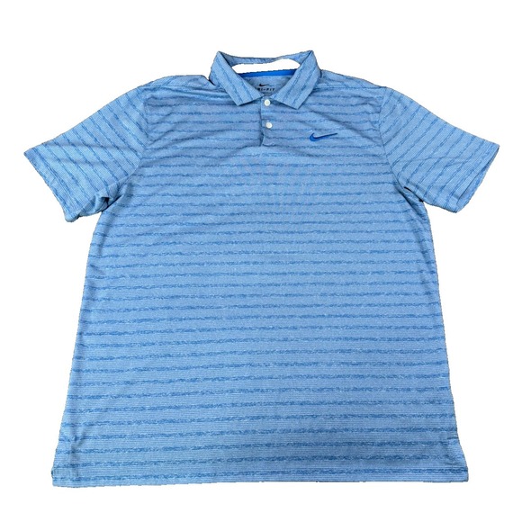 Nike Other - Nike Mens Polo Short Sleeve Golf Blue Stripes Size L Large
